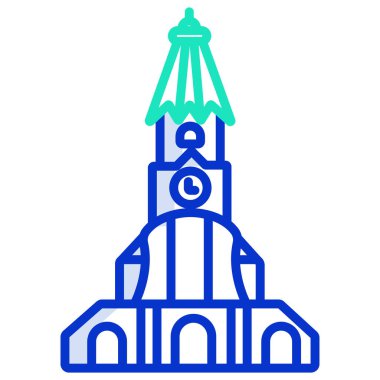 Bir bina simgesinin vektör illüstrasyonu