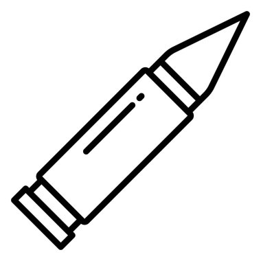 Beyaz arkaplanda kurşun simgesi izole edildi