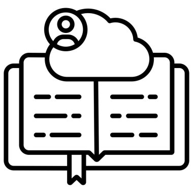 Kitap. Web simgesi basit illüstrasyon