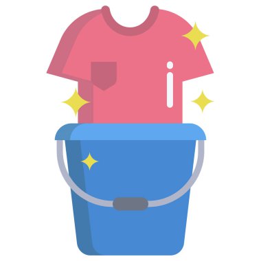 çamaşır simgesi, vektör illüstrasyonu