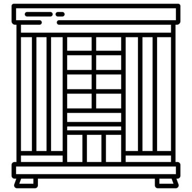 Ev. Web simgesi basit illüstrasyon