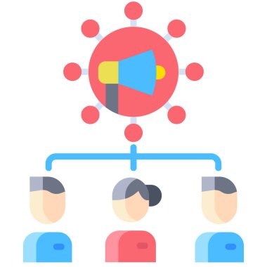 Basit vektör simgesi, izleyici akışının gösterimi