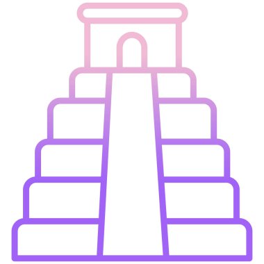 Piramit. Web simgesi basit illüstrasyon 