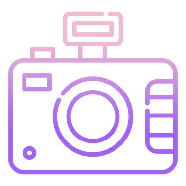 Kamera. Web simgesi basit illüstrasyon  