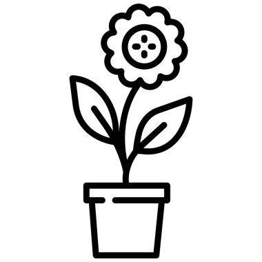 Çiçek. Web simgesi basit tasarım