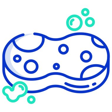 Basit vektör simgesi, süngerin çizimi