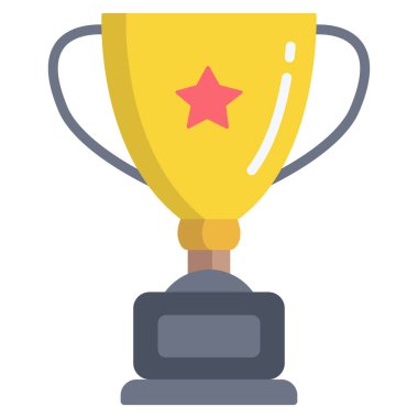 Trophy web simgesi basit vektör illüstrasyonu