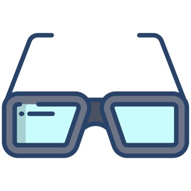 Gözlük. Web simgesi basit illüstrasyon 