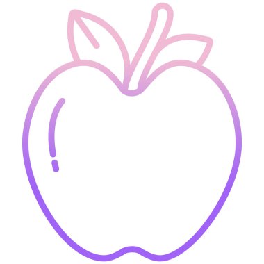 Elma. Web simgesi basit illüstrasyon