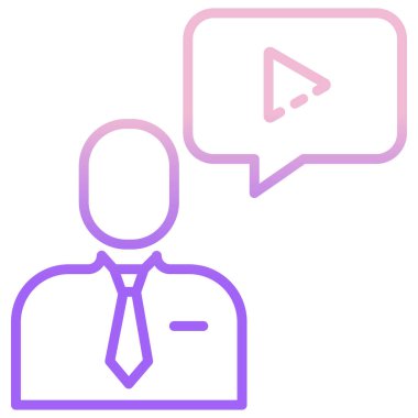 Konuş. Web simgesi basit illüstrasyon