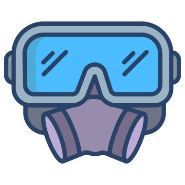 Solunum cihazı. Web simgesi basit illüstrasyon