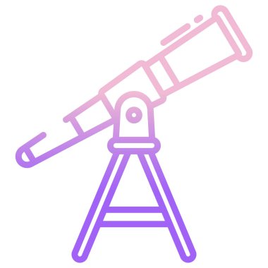 Teleskop basit simgesi, vektör çizim