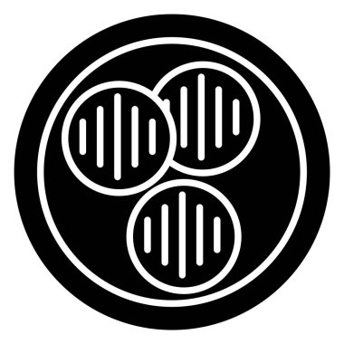 Basit vektör simgesi, tabakta gözleme çizimi 