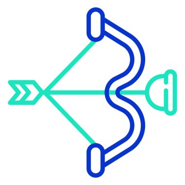 Ok ve yay. Web simgesi basit illüstrasyon