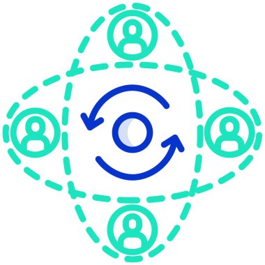 takım çalışması beyaz arkaplanda basit vektör simgesi