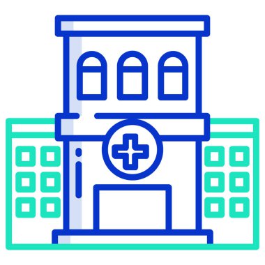 Hastane binası. Web simgesi