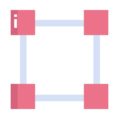 Kare web simgesi basit illüstrasyon