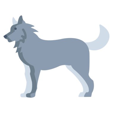 Keçi köpek ikonu. Hayvan sembolü. düz tasarım biçimi.