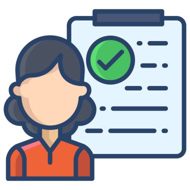 Kontrol listesi. Web simgesi basit illüstrasyon