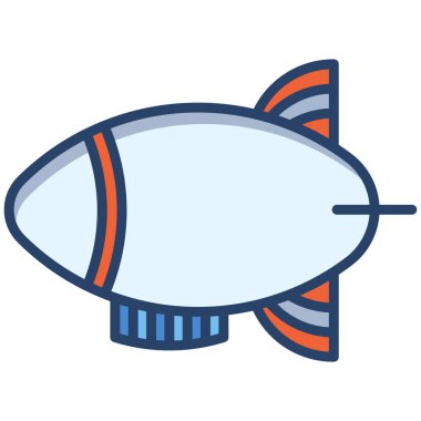 Basit vektör simgesi, aerostat çizimi