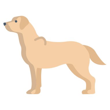 Köpek ikonu. Web tasarımı için şirin köpek yavrusu vektör simgelerinin düz çizimi