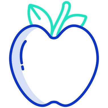 Elma. Web simgesi basit illüstrasyon