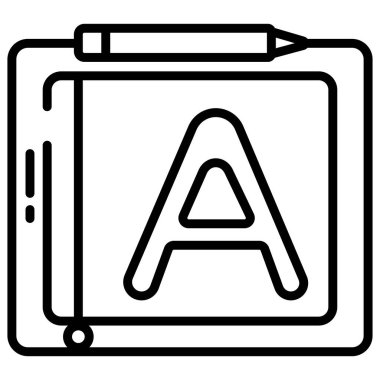 Beyaz arkaplanda basit vektör simgesi