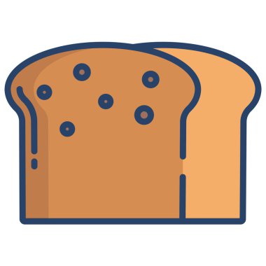 Ekmek. Web simgesi basit illüstrasyon