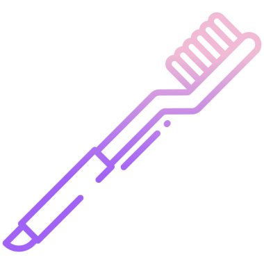 Diş fırçası basit simgesi, vektör illüstrasyonu