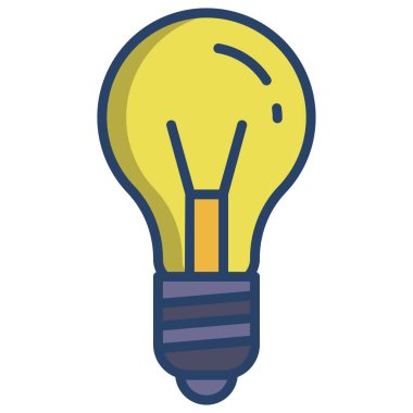 Ampul. Web simgesi basit illüstrasyon