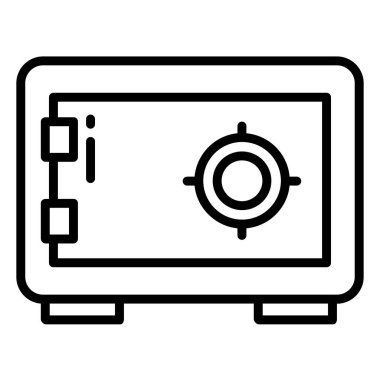 Güvenli. Web simgesi vektör illüstrasyonu