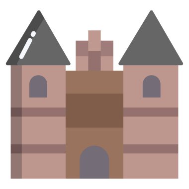 Şato. Web simgesi basit illüstrasyon