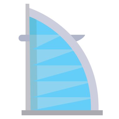 Burj Al Arap gökdeleni. Web simgesi basit illüstrasyon