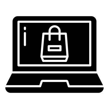 Alışveriş çevrimiçi ecommerce satır ikonu vektör illüstrasyon tasarımı