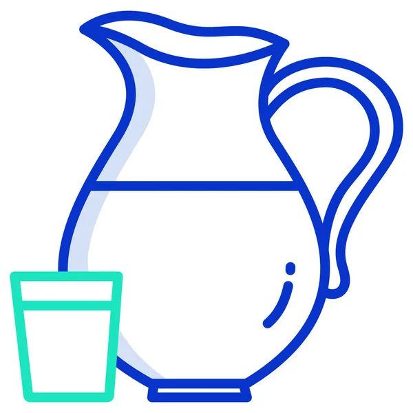 Icona Web Del Latte Illustrazione Vettoriale — Vettoriale Stock