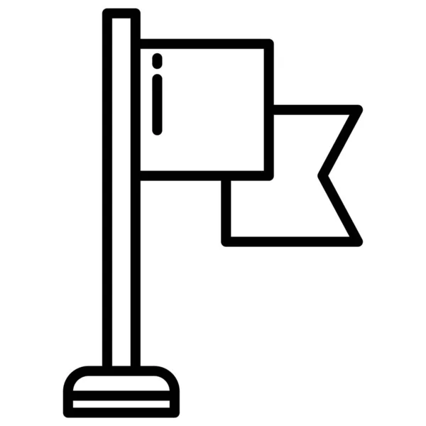 Flagge Zeigen Web Symbol Einfache Illustration — Stockvektor
