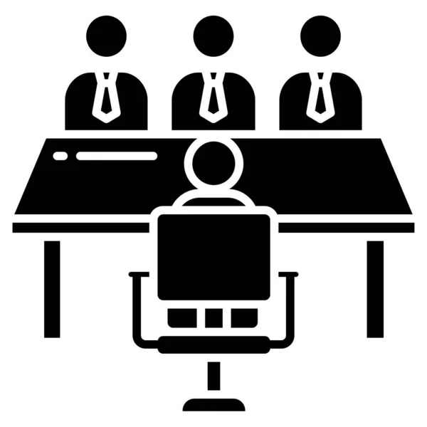 Zespół Biznesowy Pracujący Ikonie Wektora Biurowego — Wektor stockowy