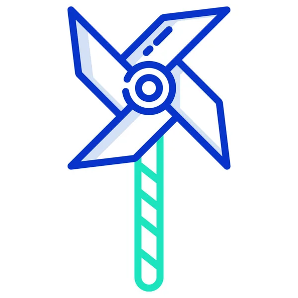 Turbina Eólica Ilustração Simples — Vetor de Stock