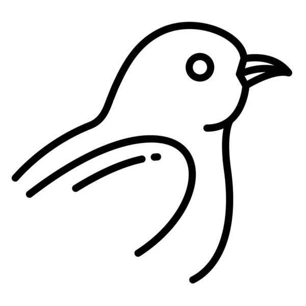 Pájaro Icono Web Ilustración Simple — Vector de stock