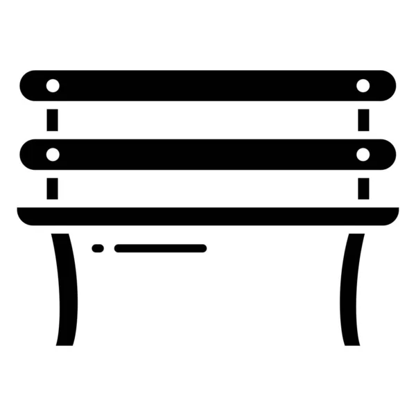 Jednoduchá Vektorová Ikona Ilustrace Lavice — Stockový vektor