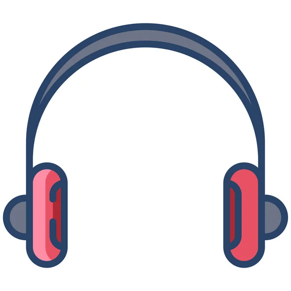Kulaklıklar Web Simgesi Vektör Illüstrasyonu — Stok Vektör