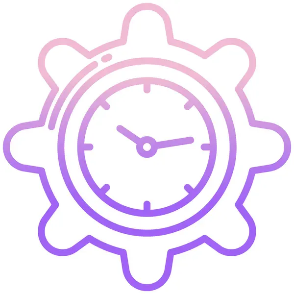 Horloge Icône Web Illustration Simple — Image vectorielle