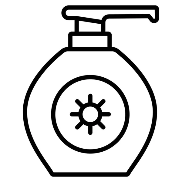 Zonnebrandcrème Eenvoudig Pictogram Vector Illustratie — Stockvector