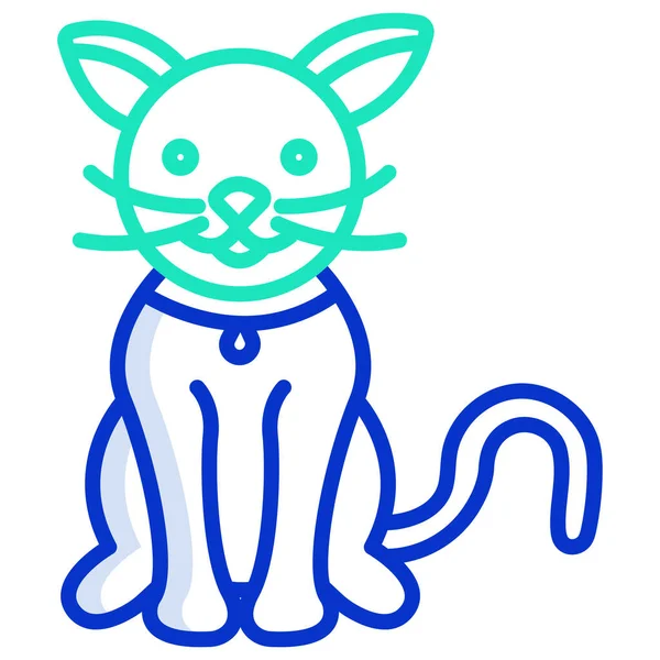Katze Web Symbol Einfache Illustration — Stockvektor