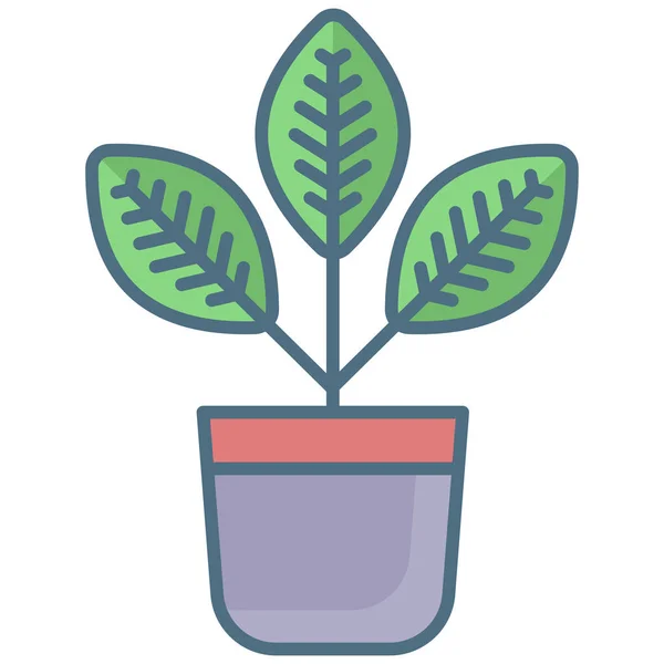 Planta Icono Web Diseño Simple — Vector de stock