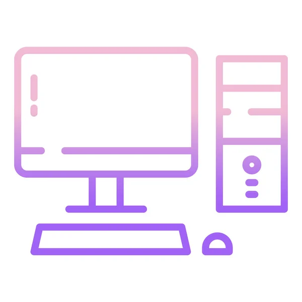 Computer Monitor Einfache Vektorillustration — Stockvektor