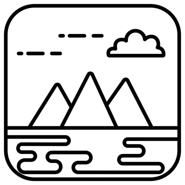 Einfaches Vektor Symbol Darstellung Von Bergen — Stockvektor