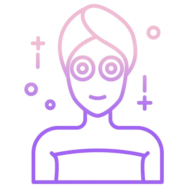 Icône Visage Femme Esquisse Illustration Vectorielle Avatar Femelle Symbole Spa — Image vectorielle