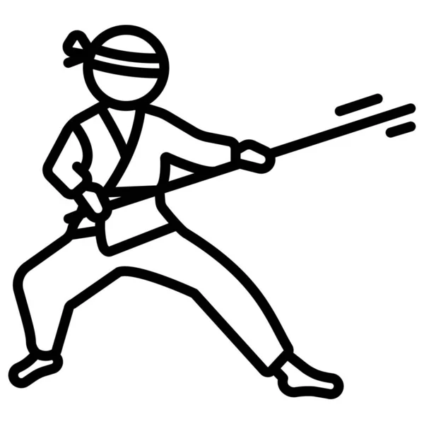 Jujutsu Web Icoon Eenvoudige Illustratie — Stockvector