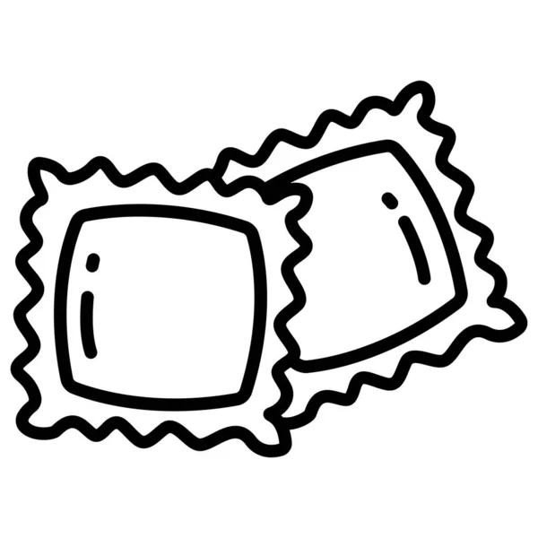 Ravioli Web Symbol Einfache Vektorillustration — Stockvektor